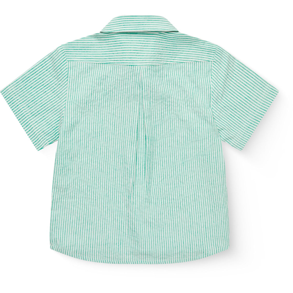 COPENHAGEN COLORS Sharp Green W Cream Stripe Seersucker Ss Shirt