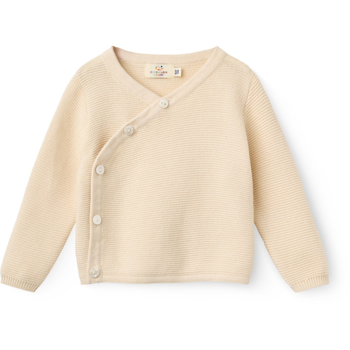 COPENHAGEN COLORS Cream Baby Cross-Over Cardigan