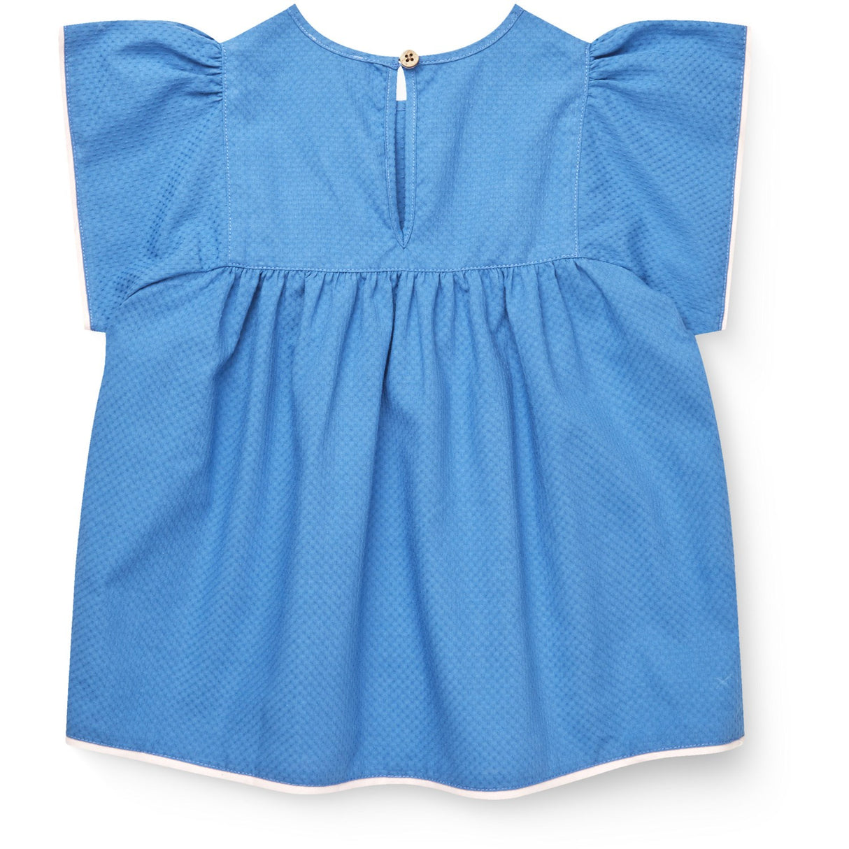 COPENHAGEN COLORS Ocean Blue Comb. Blouse W. Contrast Piping