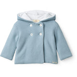 COPENHAGEN COLORS Dusty Blue W Cream Cotton Baby Jacket W. Hood