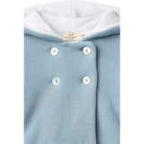 COPENHAGEN COLORS Dusty Blue W Cream Cotton Baby Jacket W. Hood