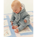 COPENHAGEN COLORS Dusty Blue W Cream Cotton Baby Jacket W. Hood