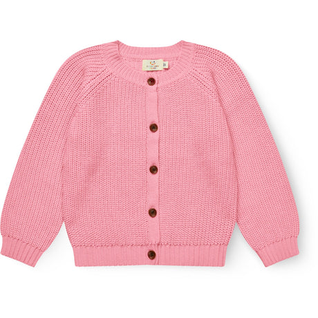 COPENHAGEN COLORS Pink Knitted Classic Rib Cardigan