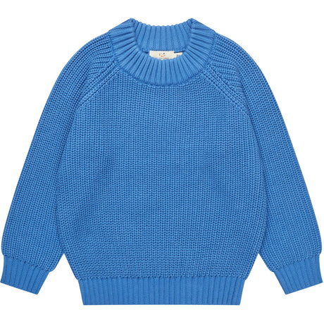 COPENHAGEN COLORS Sharp Blue Knitted Classic Rib Blouse