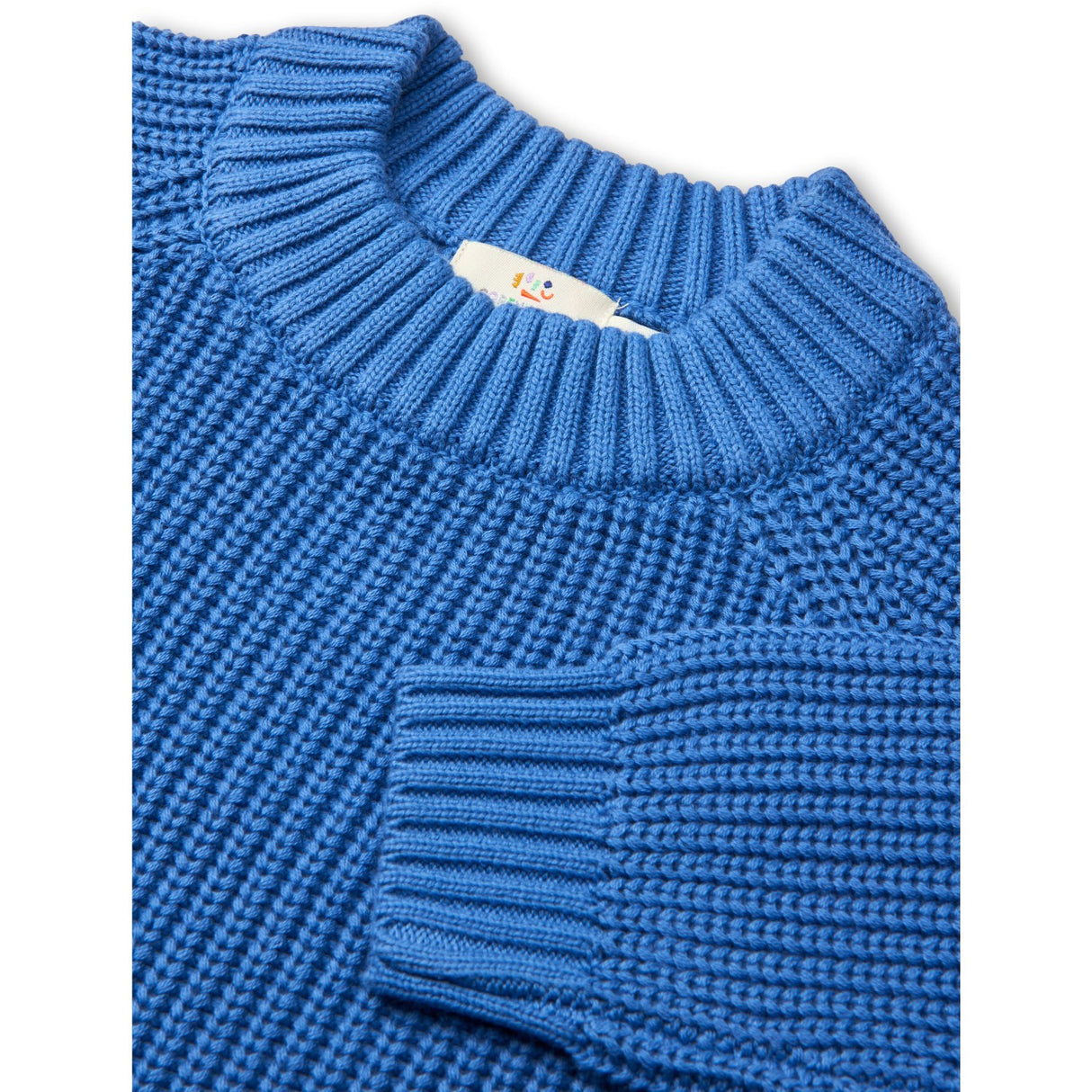 COPENHAGEN COLORS Sharp Blue Knitted Classic Rib Blouse