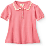 COPENHAGEN COLORS Pink Comb. Knitted Peplum Blouse