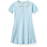 COPENHAGEN COLORS Ice Blue Comb Knitted Peplum Dress