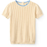 COPENHAGEN COLORS Cream Knitted Pointelle Ss Blouse