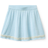 COPENHAGEN COLORS Ice Blue/Cream Comb. Knitted Tennis Skirt