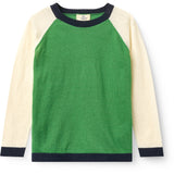 COPENHAGEN COLORS Sharp Green Comb. Light Knitted Color Block Blouse