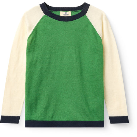 COPENHAGEN COLORS Sharp Green Comb. Light Knitted Color Block Blouse