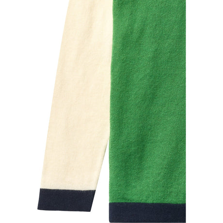COPENHAGEN COLORS Sharp Green Comb. Light Knitted Color Block Blouse