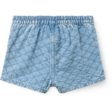 COPENHAGEN COLORS Lt. Washed Blue Quilt Organic Quilted Denim Shorts