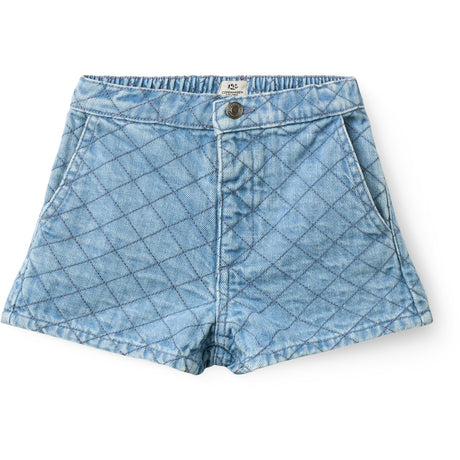 COPENHAGEN COLORS Lt. Washed Blue Quilt Organic Quilted Denim Shorts