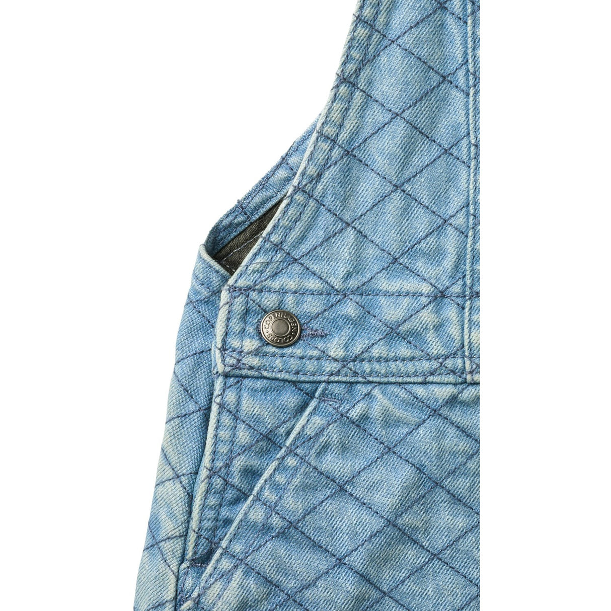 COPENHAGEN COLORS Lt. Washed Blue Quilt Organic Quilted Denim Spencer Dress