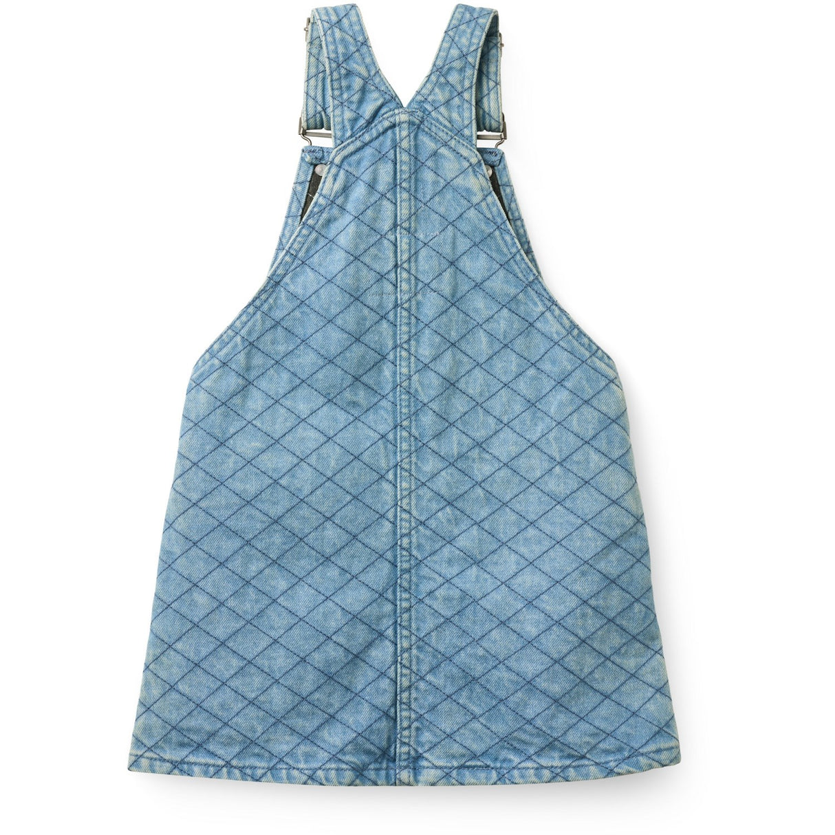COPENHAGEN COLORS Lt. Washed Blue Quilt Organic Quilted Denim Spencer Dress