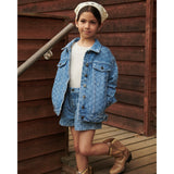 COPENHAGEN COLORS Lt. Washed Blue Quilt Organic Quilted Denim Shorts