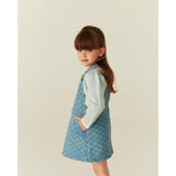 COPENHAGEN COLORS Lt. Washed Blue Quilt Organic Quilted Denim Spencer Dress