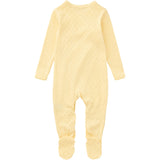 COPENHAGEN COLORS Pale Yellow Pointelle Cross-Over Full Body