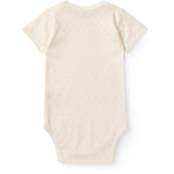 COPENHAGEN COLORS Cream Pointelle Heart Lapneck Body Ss