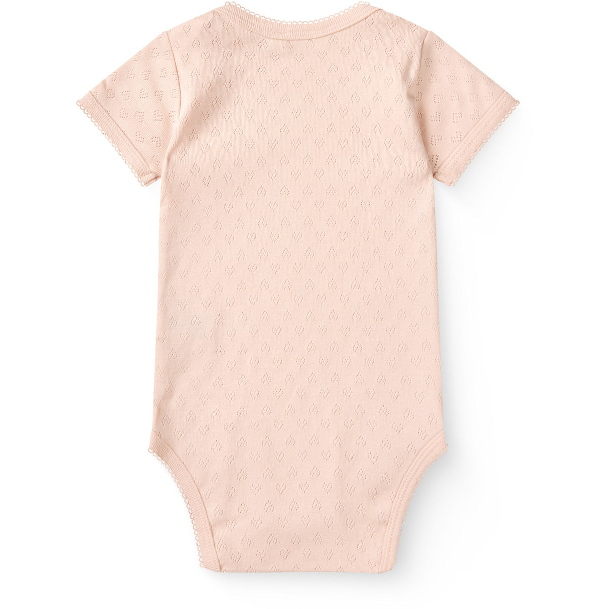 COPENHAGEN COLORS Dusty Rose Pointelle Heart Lapneck Body Ss