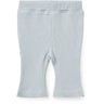 COPENHAGEN COLORS Dusty Blue Stripe Stripe Modal Rib Flare Pant W. Picot & Bow
