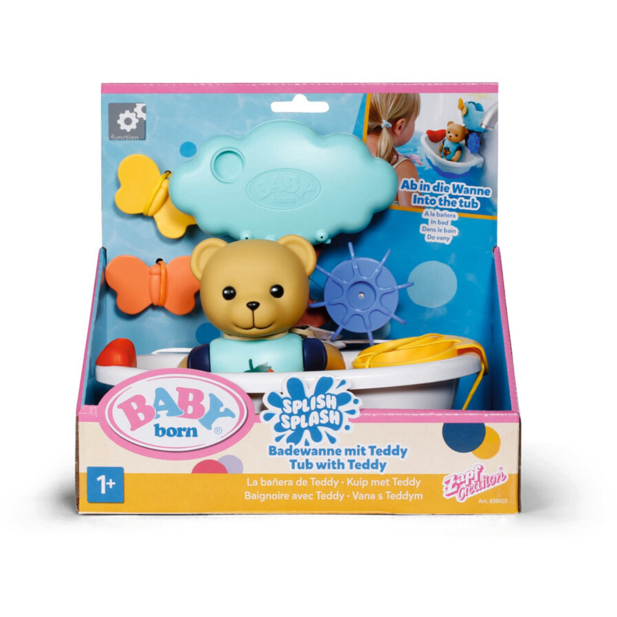 BABY Born Splish Splash Tub With Teddy