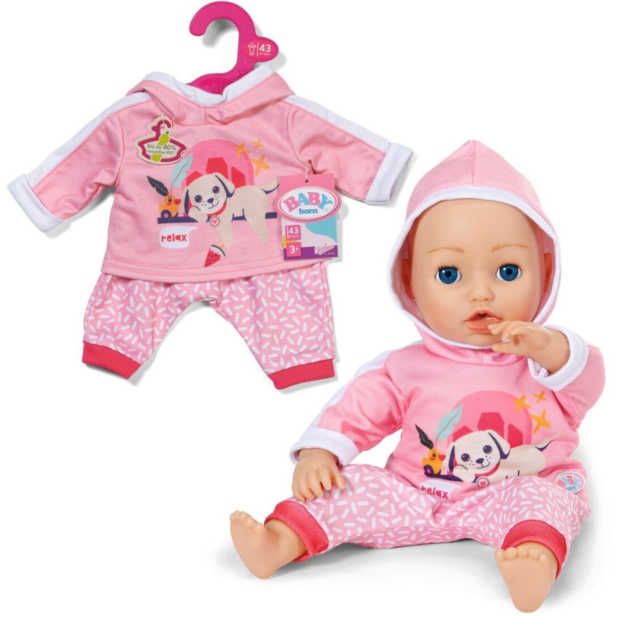 BABY Born Jogging Suit Pink 43cm