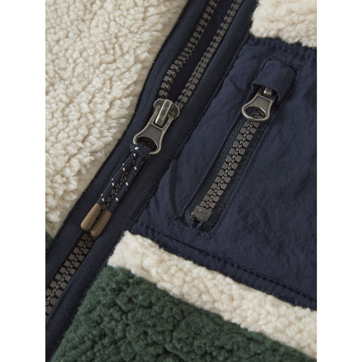 Name It Jungle Green Nmmmacey Teddy Jacket Block Noos