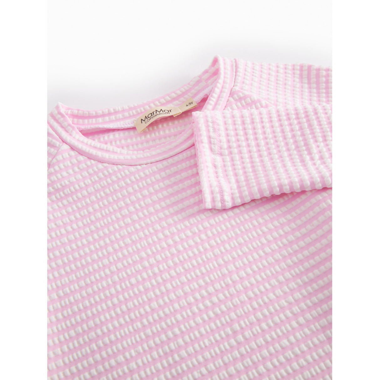 MarMar Seersucker Swim Pink Stripe Swean Tee