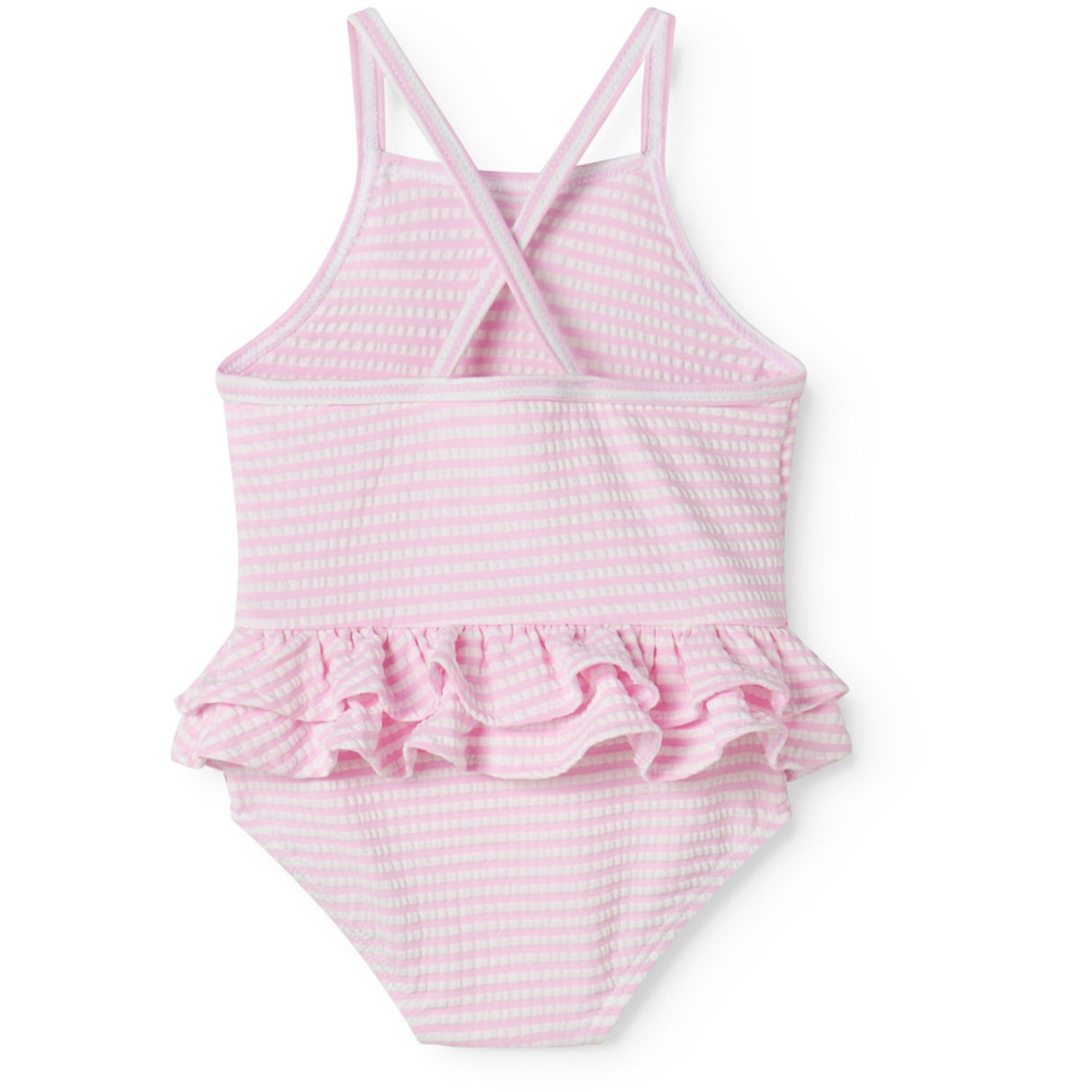 MarMar Seersucker Swim Pink Stripe Swinnie Bathing Suit