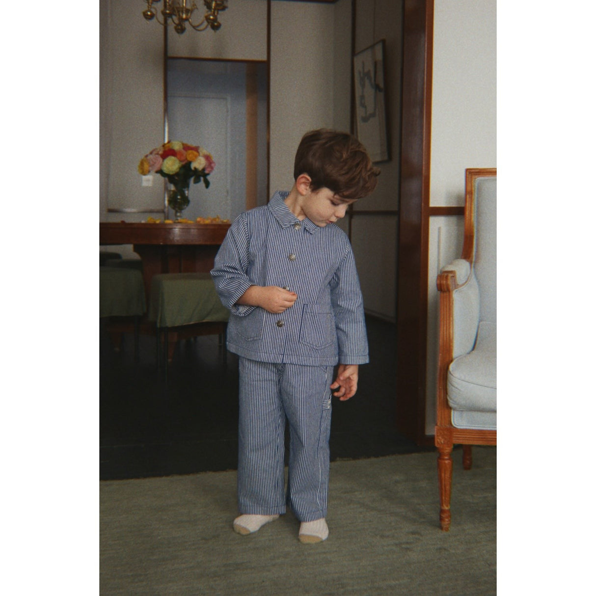 Konges Sløjd Blue Stripe Luc Pants Gots