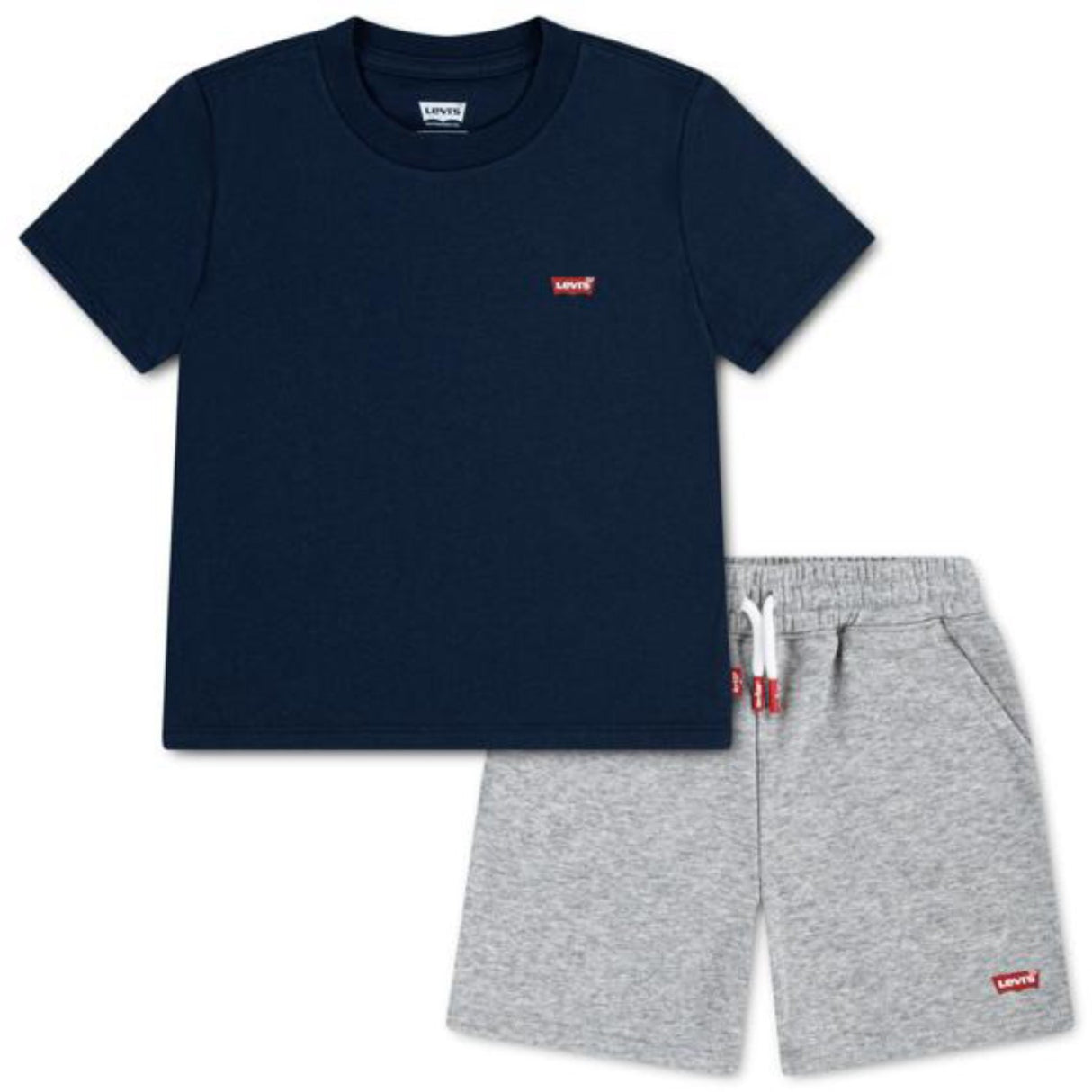 Levi's Dress Blues Lvb Batwing Tee & Knit Shorts Set