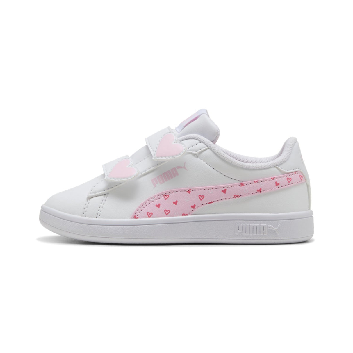 Puma White-Pearl Pink Puma Smash 3.0 Hearty V PS