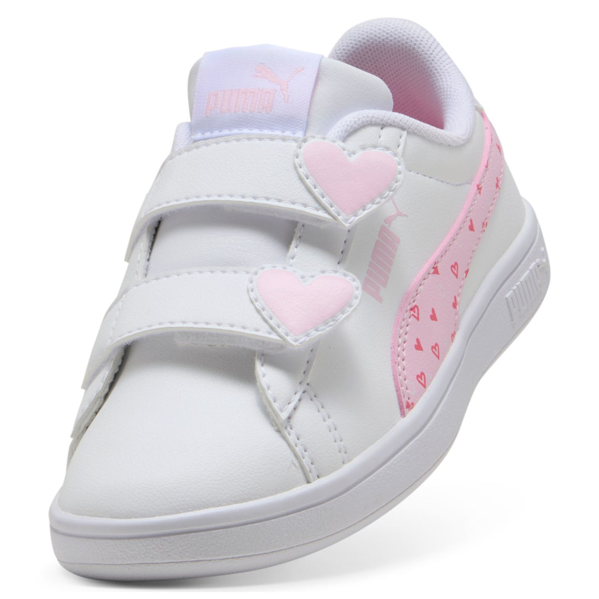 Puma White-Pearl Pink Puma Smash 3.0 Hearty V PS