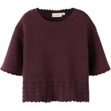 Lil'Atelier Catawba Grape Nmflola Ss Knit Top Lil