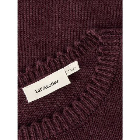 Lil'Atelier Catawba Grape Nmflola Ss Knit Top Lil