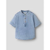 Lil'Atelier Medium Blue Denim Nmmdeva Ss Loose Dnm Shirt 2024-Es Lil