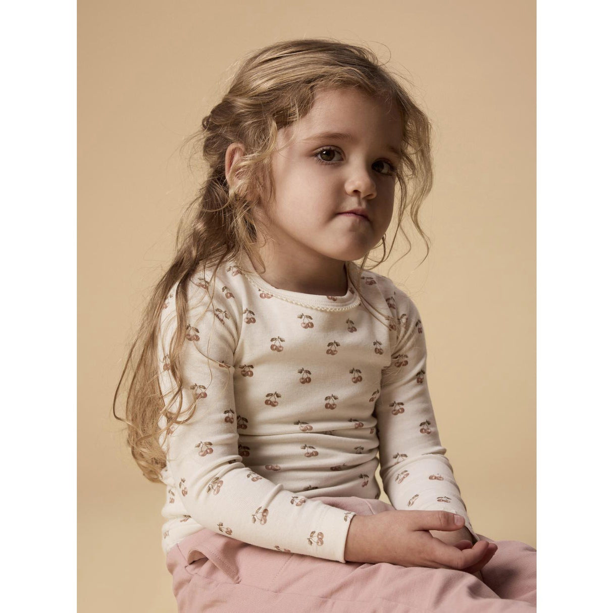 Lil'Atelier Coconut Milk Cherry Nmflayo Sig Ls Slim Top Lil