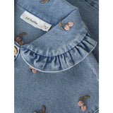 Lil'Atelier Medium Blue Denim Cherry Nmfdeva Loose Dnm Emb Jacket 2024-Es Lil