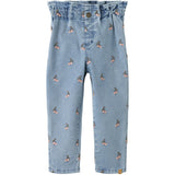 Lil'Atelier Medium Blue Denim Cherry Nmfdeva Loose Emb Jeans 2024-Es Lil