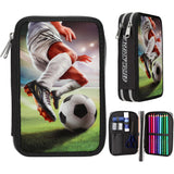 Dino World Action Word Double Pencil Case Football