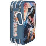 Dino World Triple Pencil Case
