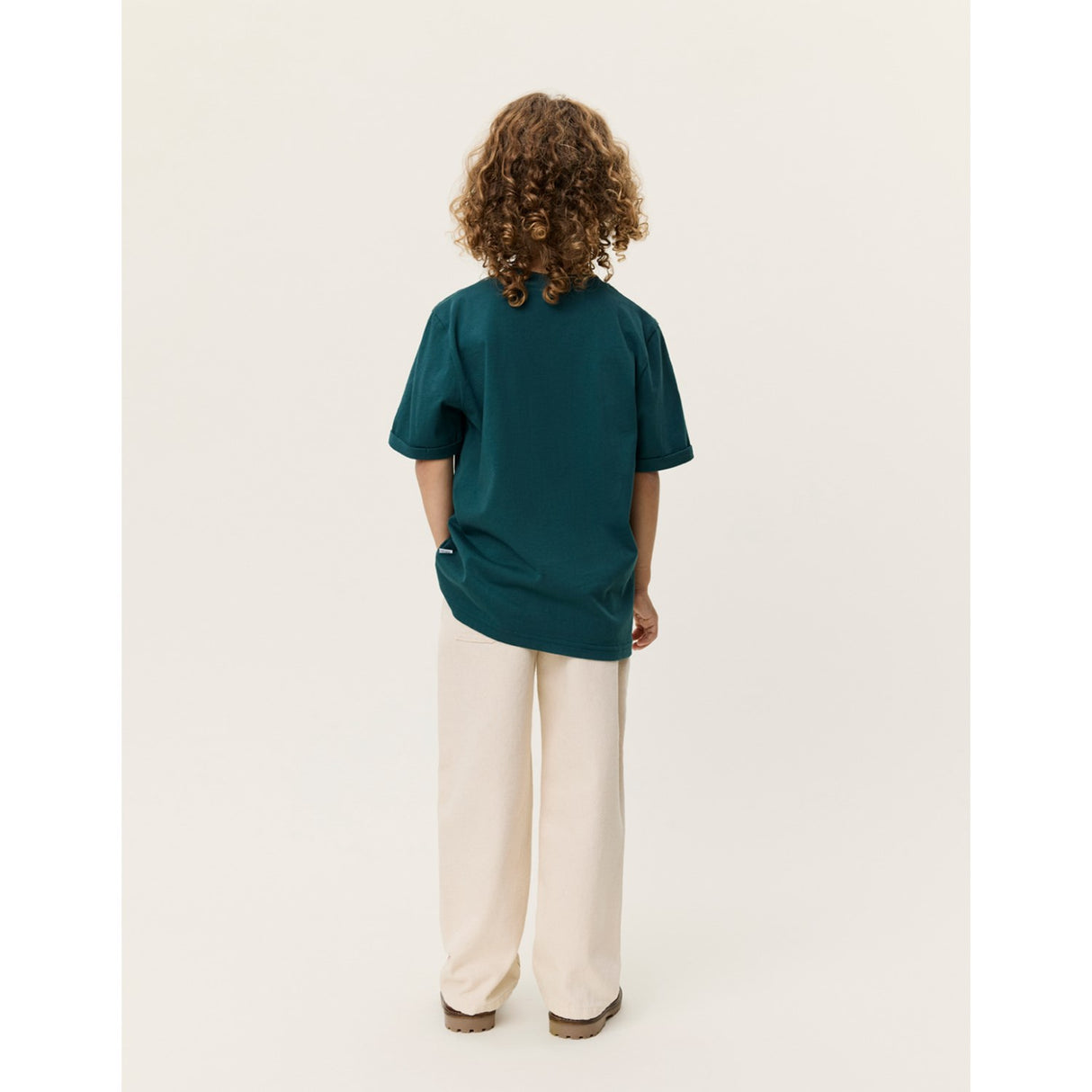 Les Deux Kids Sea Moss Green Norregaard Contrast T-Shirt