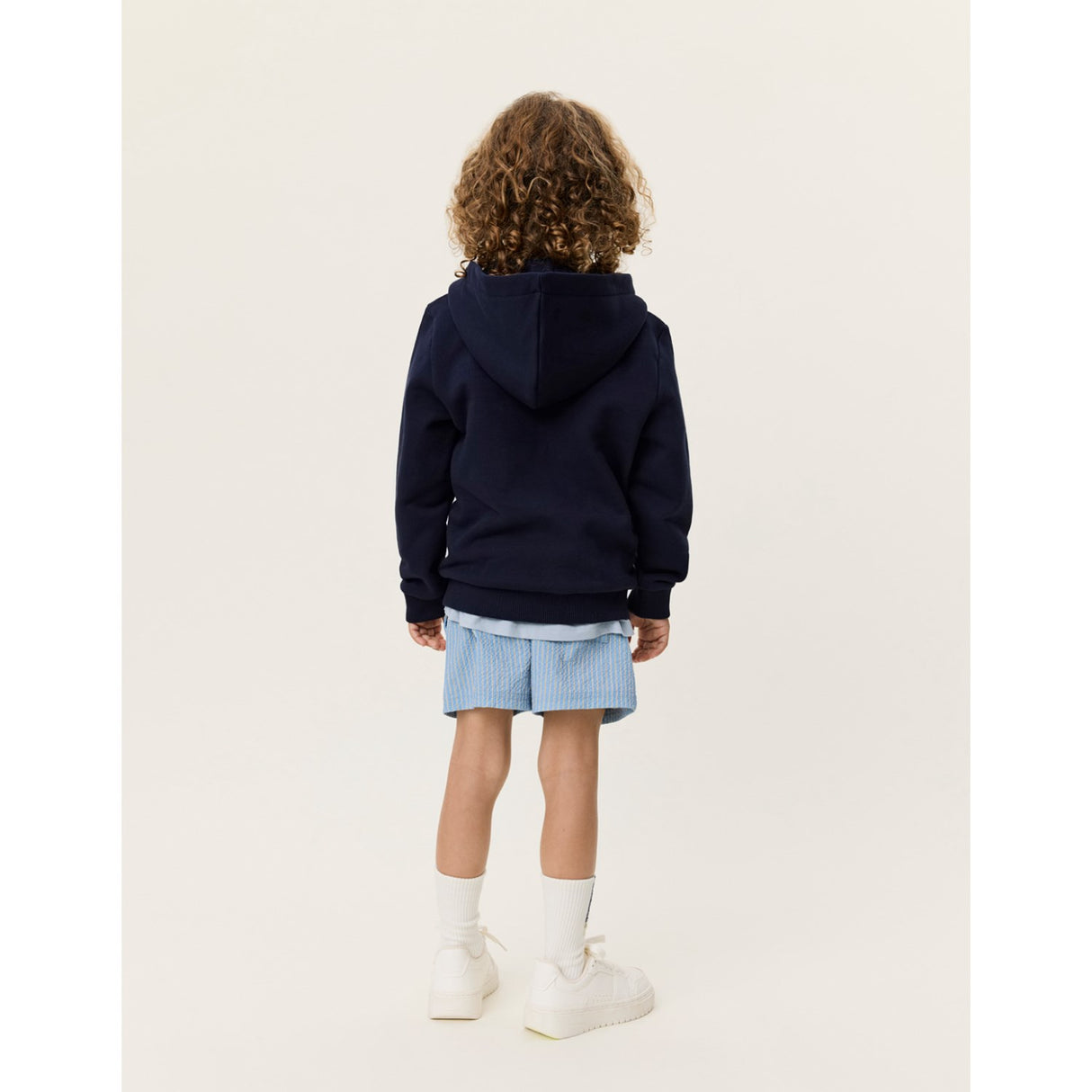 Les Deux Kids Dark Navy Encore Bouclé Hoodie