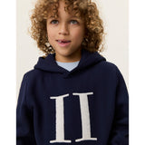 Les Deux Kids Dark Navy Encore Bouclé Hoodie