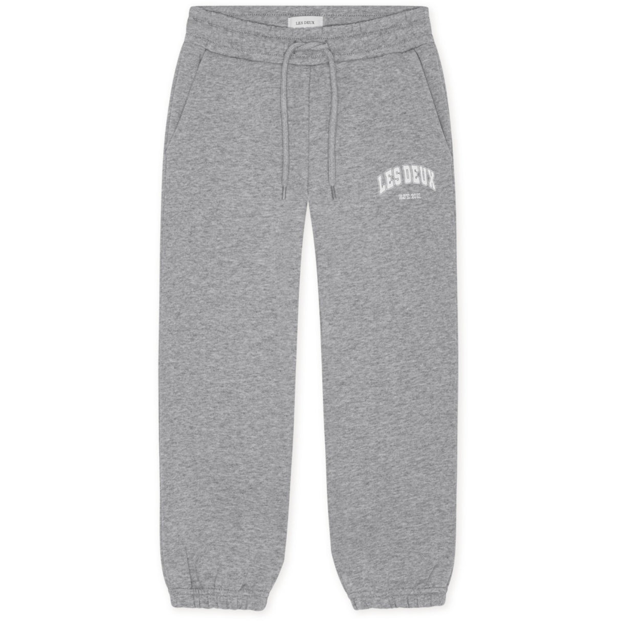 Les Deux Kids Grey Melange Hoop Sweatpants