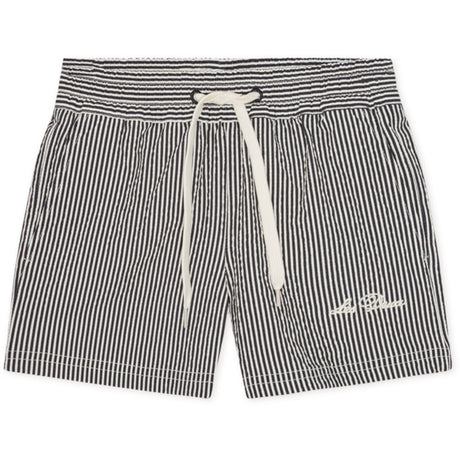 Les Deux Kids Black Stan Stripe Swim Shorts