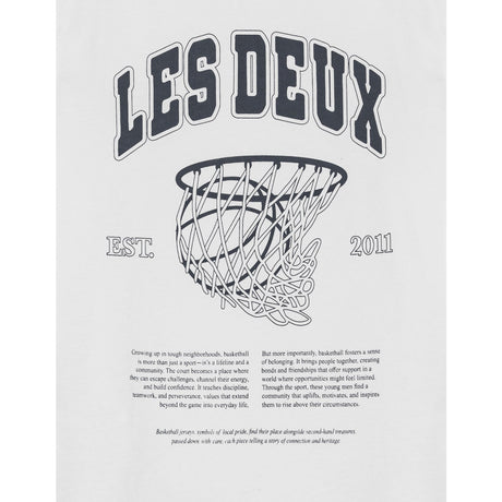 Les Deux Kids White Hoop T-Shirt