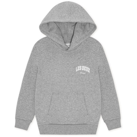Les Deux Kids Grey Melange Hoop Hoodie
